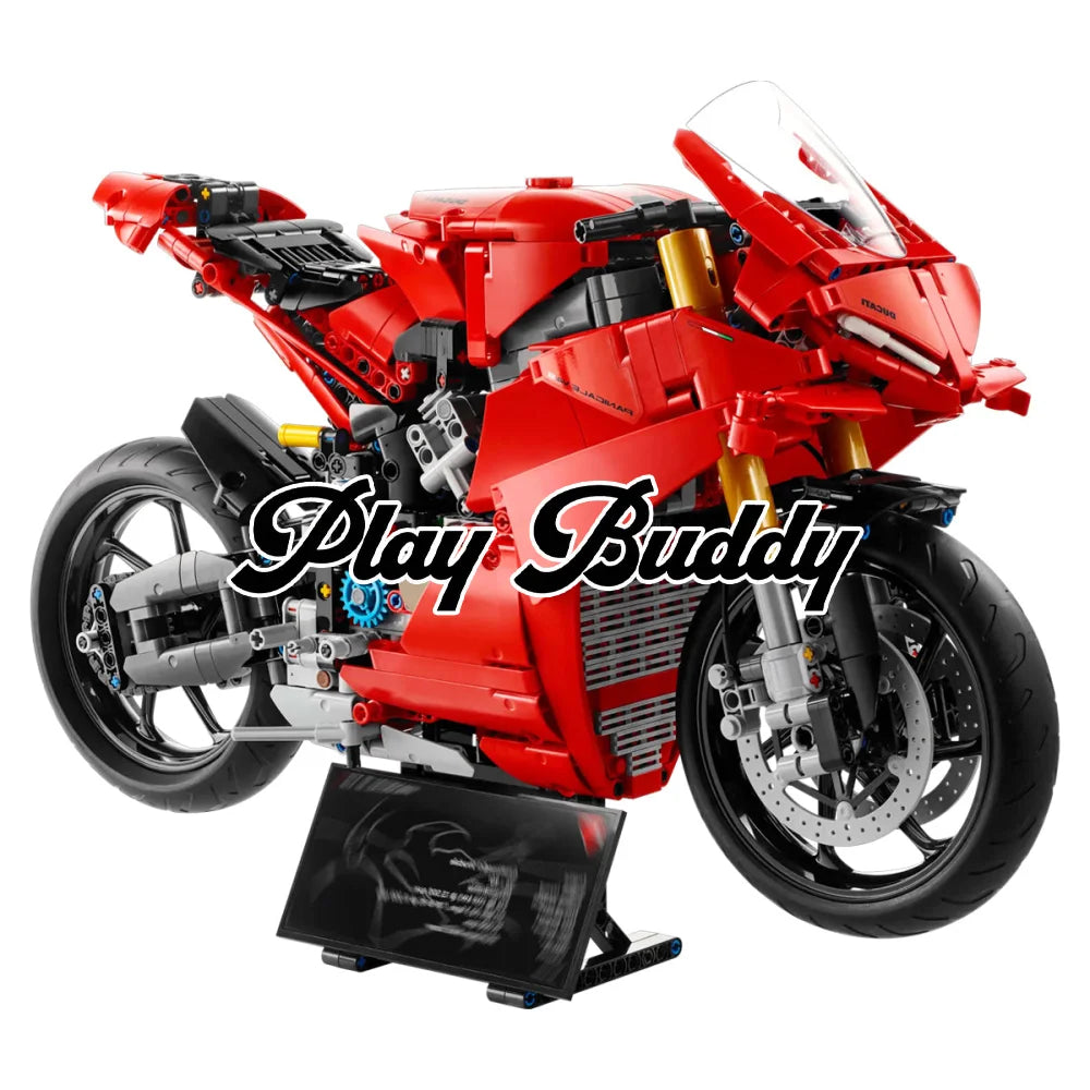 Ducati Panigale V4 S Motorcycle 1603PCS Building Blocks 42202 MOC Bricks Ducati Panigale V4 S Building Blocks
