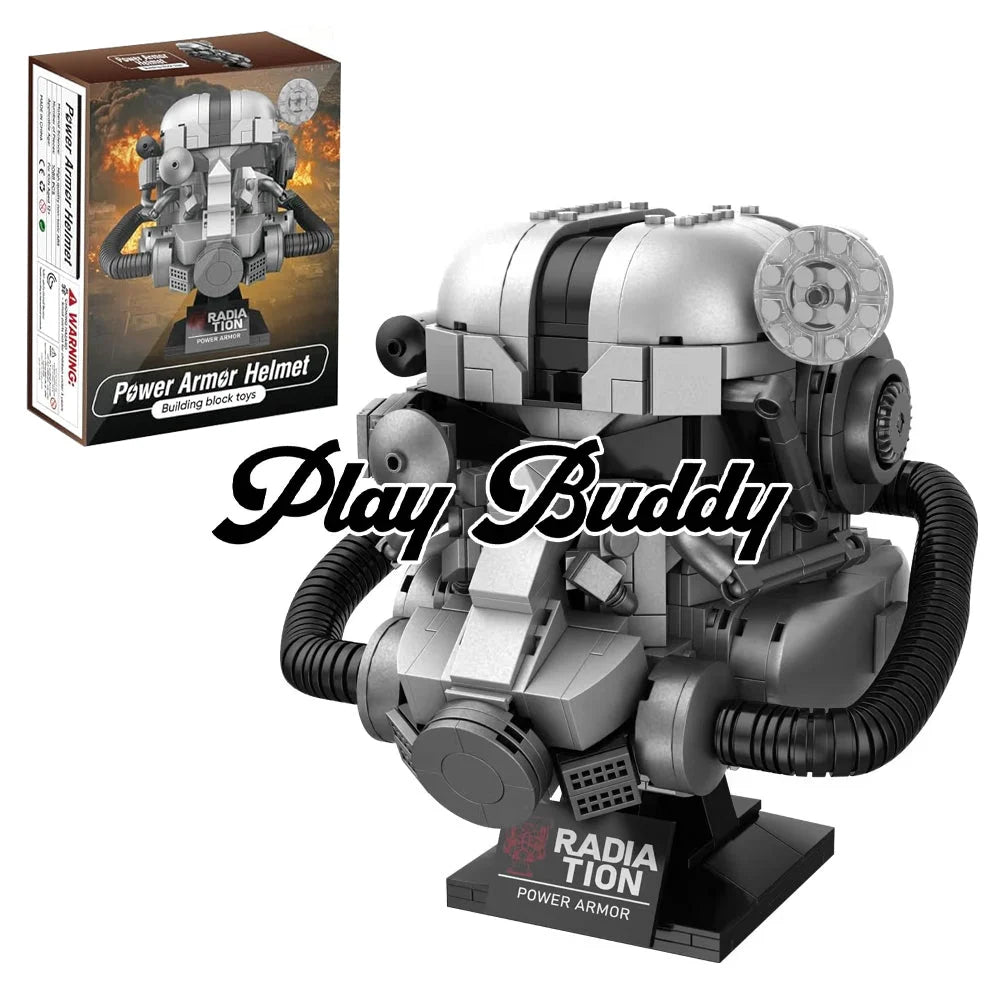 Fallout 76 T-60 Power Armor Helmet Building Blocks 1088PCS MOC Bricks Gaming T-60 Power Armor Helmet Building Blocks