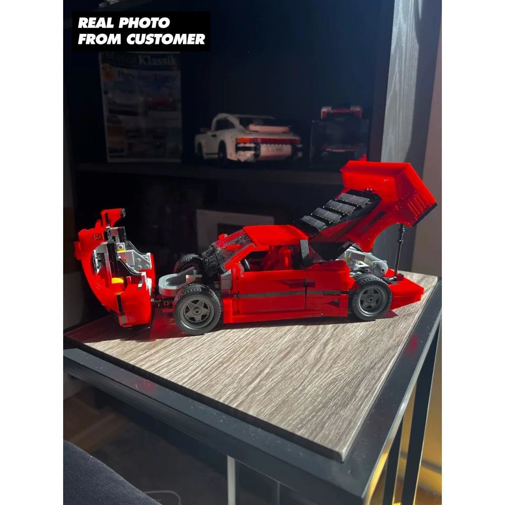 Ferrari F40 Classic Racing Car Building Blocks 1192PCS Assembly MOC Bricks Ferrari F40 / 1992 Pieces Building Blocks