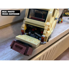 Fiat 500 Technical Building Block Brick Set Classic Yellow Car Toy Gift 960PCS Fiat 500 / 960 Pieces Building Blocks