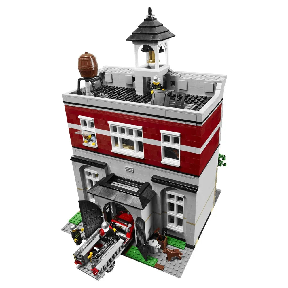 Fire Brigade Creator Building Blocks 2231PCS w/ 4 Figures (10197) ABS Kit Fire Brigade Building Blocks