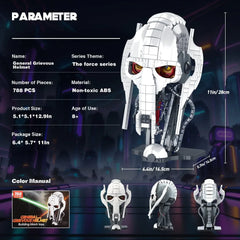 General Grievous Helmet Building Blocks Model 788PCS Bricks Assembling Toys Gift General Grievous Helmet Building Blocks