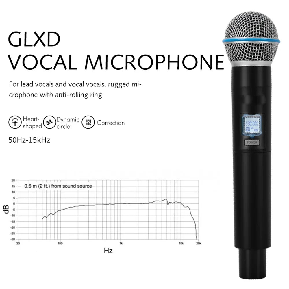 GLXD4 BETA58A Professional Wireless Microphone System w/ 2Pcs Mics GLXD4 BETA58A Microphone