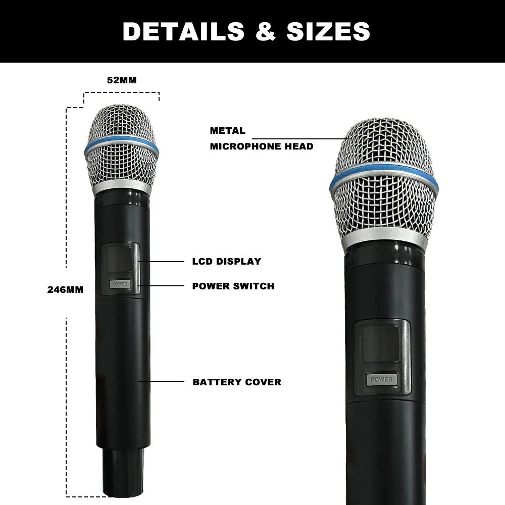 GLXD4 BETa87A Professional Wireless Microphone UHF System w/ 2 Mics GLXD4 BETa87A Microphone