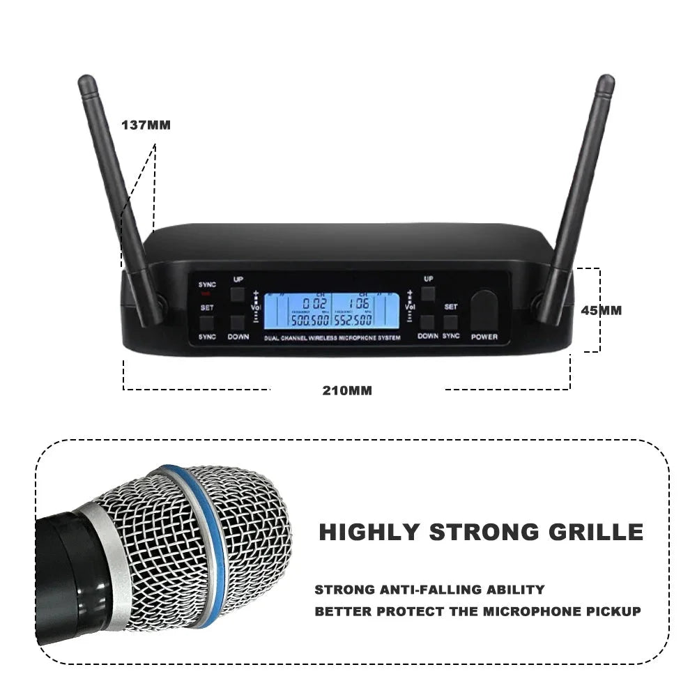GLXD4 BETa87A Professional Wireless Microphone UHF System w/ 2 Mics GLXD4 BETa87A Microphone
