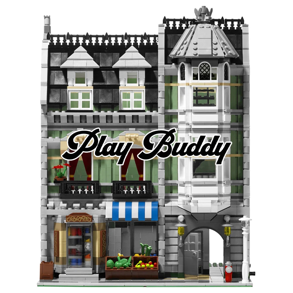 Green Grocer Creator Building Blocks 2352PCS w/ 4 Figures (10185) ABS Kit Green Grocer Building Blocks