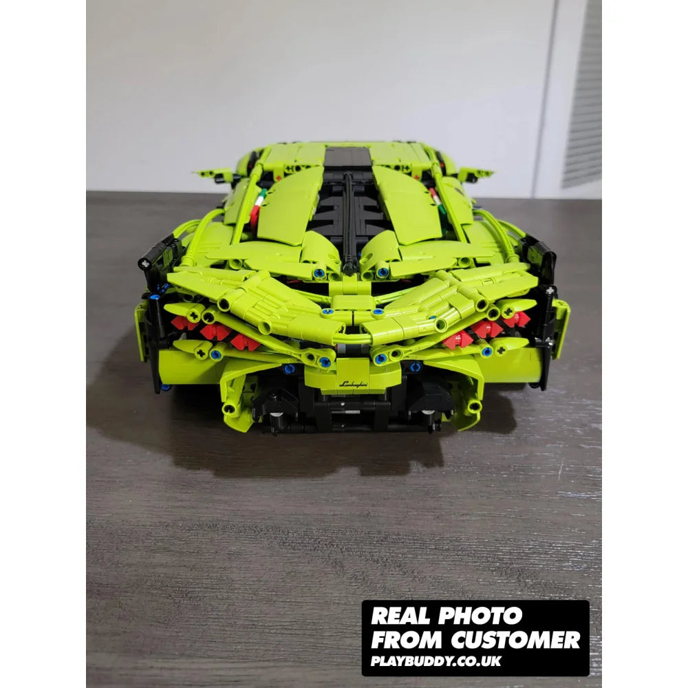 Green Lamborghini Sian FKP 37 Building Blocks 3696PCS MOC Car 42115 Model Lamborghini Sian Building Blocks