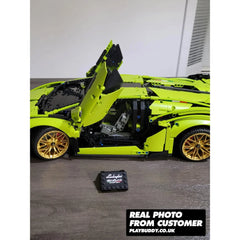 Green Lamborghini Sian FKP 37 Building Blocks 3696PCS MOC Car 42115 Model Lamborghini Sian Building Blocks