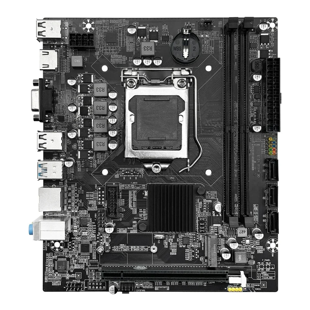 H110 Intel LGA1151 Mini-ITX Gaming Motherboard DDR4 RAM M.2 NVMe SDD VGA HDMI H110 LGA1151 Motherboard