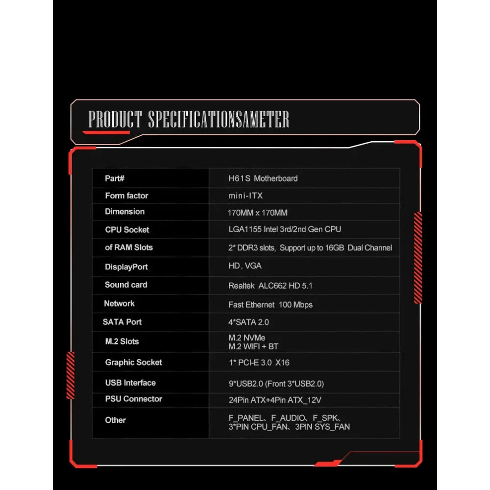 H61 Intel LGA1155 mITX Motherboard Kit + i5 3570 CPU + 8GB DDR3 RAM Bundle Motherboard + CPU + RAM Motherboard
