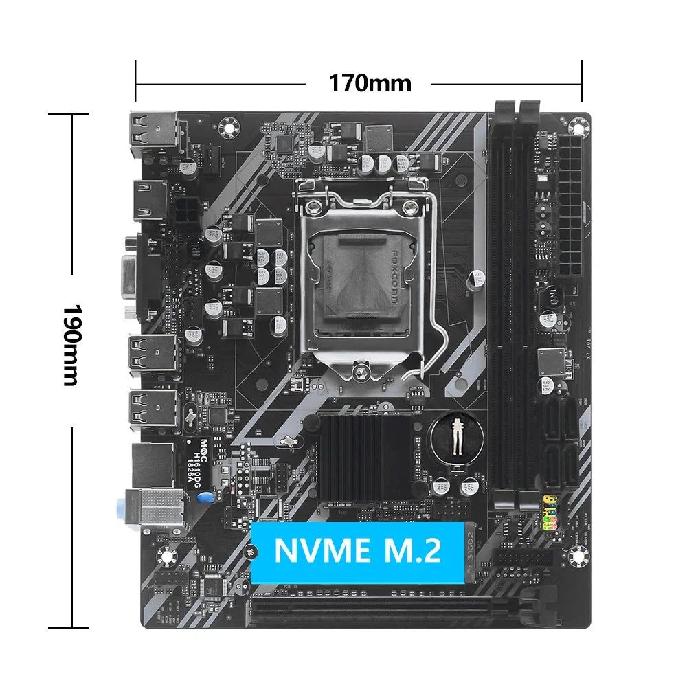 H61 Intel LGA1155 Motherboard DDR3 M.2 NVMe for Intel CPUs 2nd 3rd Gen i3 i5 i7 H61 LGA1155 Motherboard