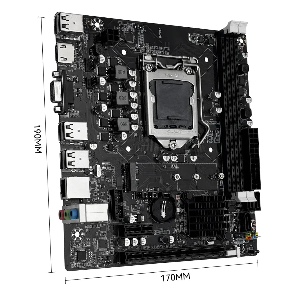 H61 Intel LGA1155 Motherboard DDR3 RAM M.2 NVMe SDD for 2nd 3rd Gen Intel CPUs H61 LGA1155 Motherboard