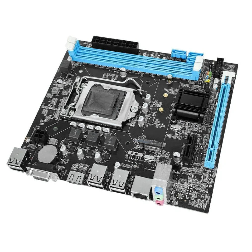 H61M Gaming mATX Motherboard M.2 NVMe PCIEx16 DVI DDR3 RAM for 2nd 3rd Gen CPU H61M Motherboard