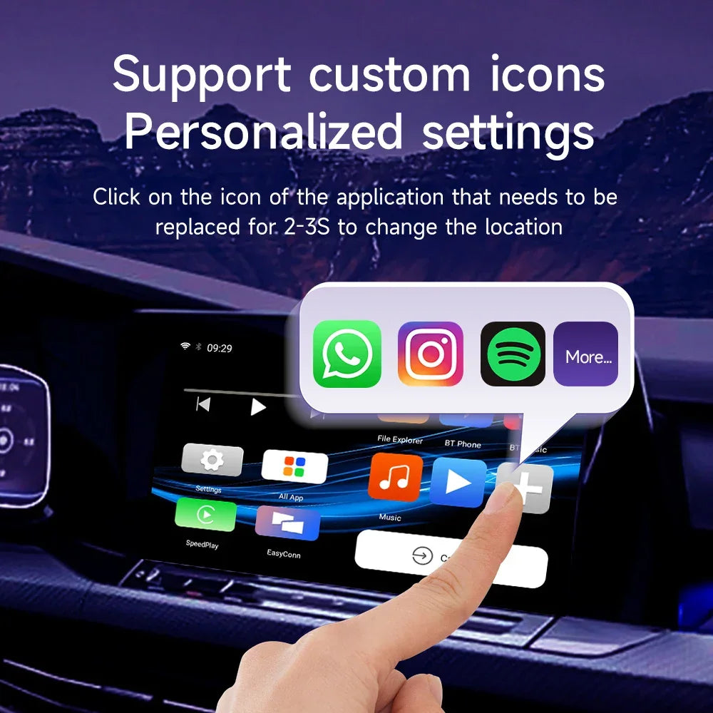 HEYINCAR CarPlay Smart AI Box Plus Wireless CarPlay & Android w/ YT Netflix IPTV HEYINCAR AI Box Apple CarPlay &