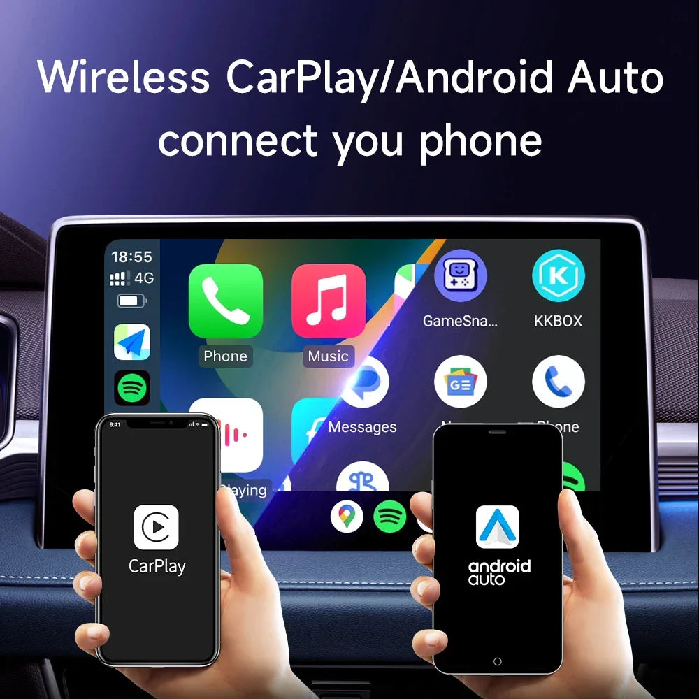 HEYINCAR CarPlay Smart AI Box Plus Wireless CarPlay & Android w/ YT Netflix IPTV HEYINCAR AI Box Apple CarPlay &