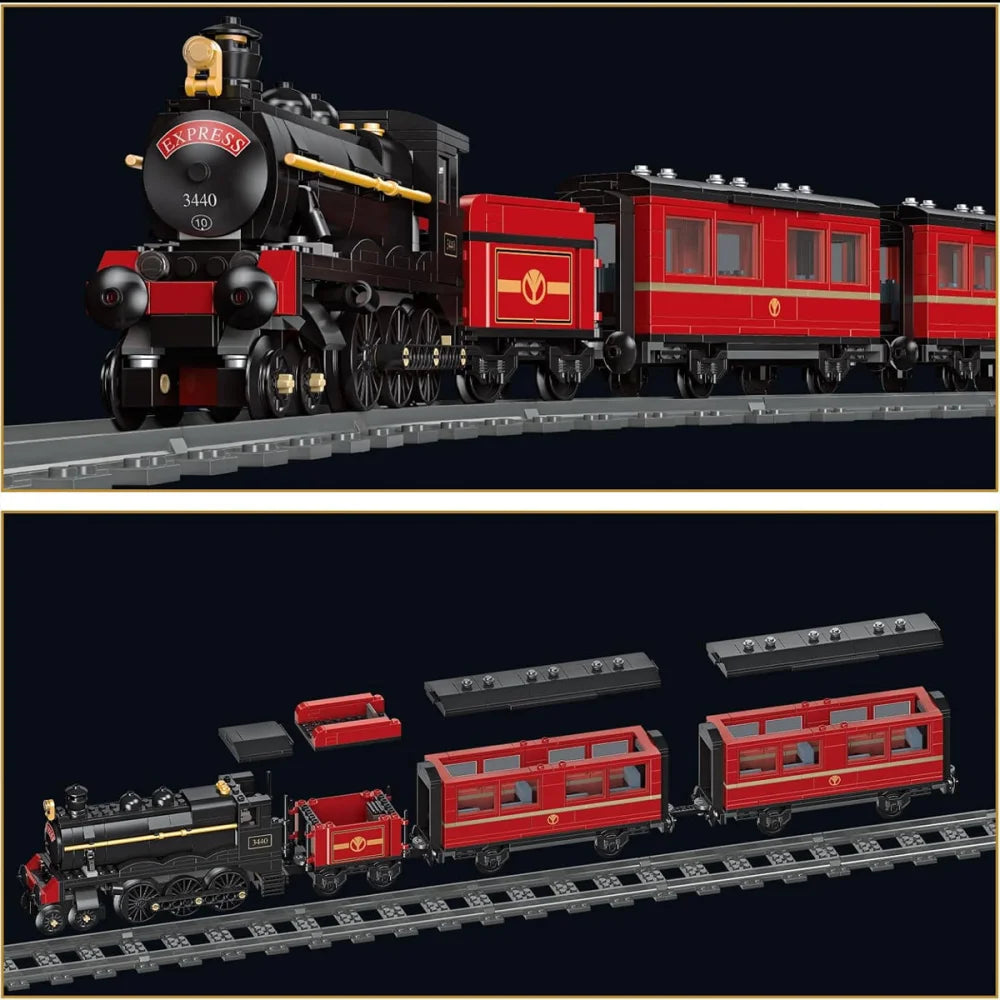 Hogwarts Express Steam Train Building Blocks Bricks 789Pcs Gift for Kids Adults Hogwarts Express Building Blocks