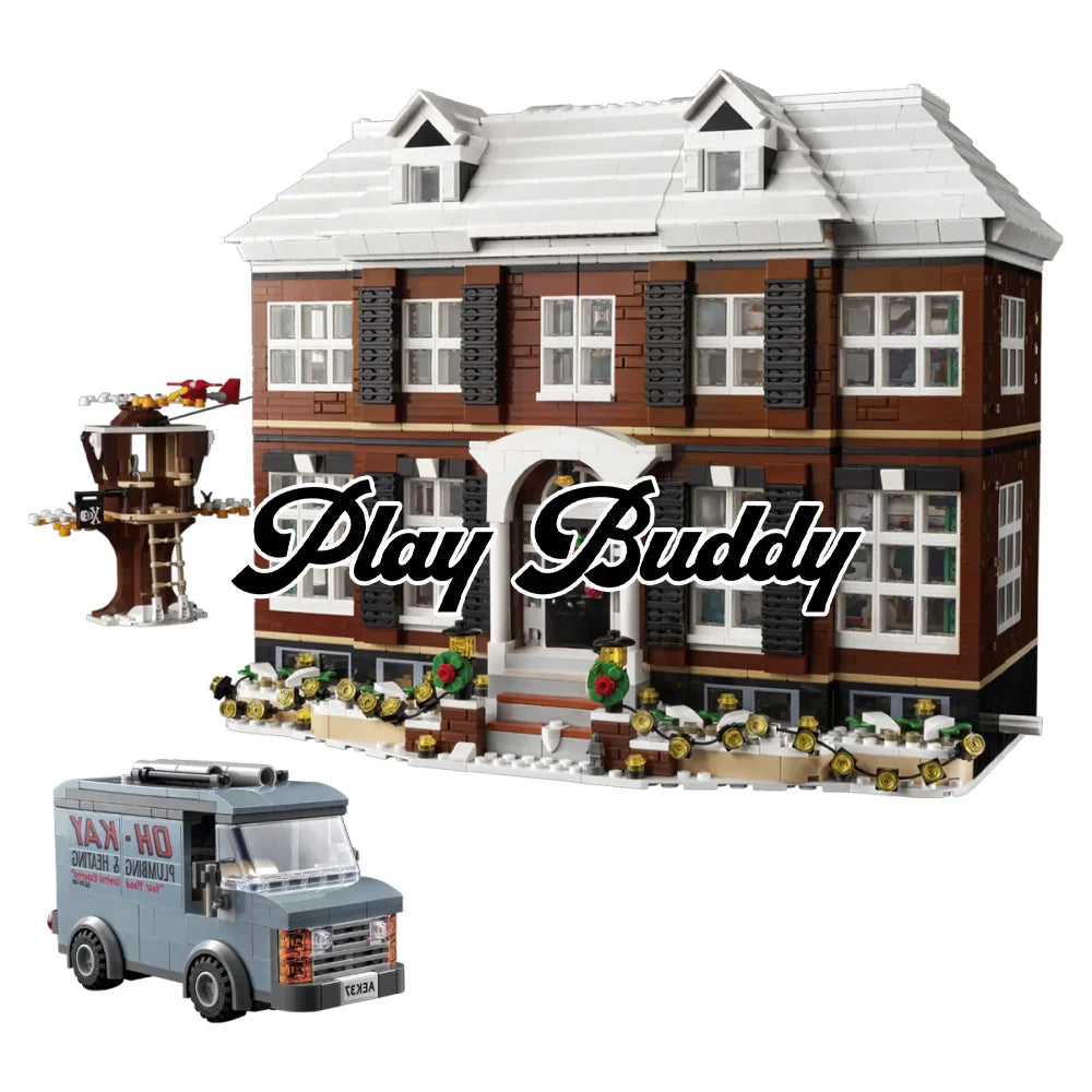 Home Alone Mansion 3955PCS Building Blocks MOC Bricks w/ 5 Mini Figures Home Alone Mansion Building Blocks