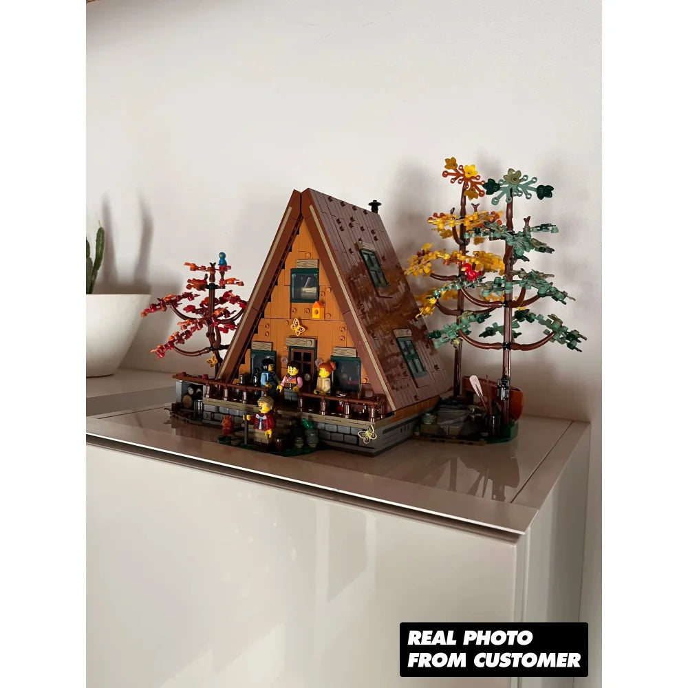 Ideas A Frame Cabin Forest House 2082PCS Building Blocks MOC Assembly Bricks A Frame Cabin Building Blocks