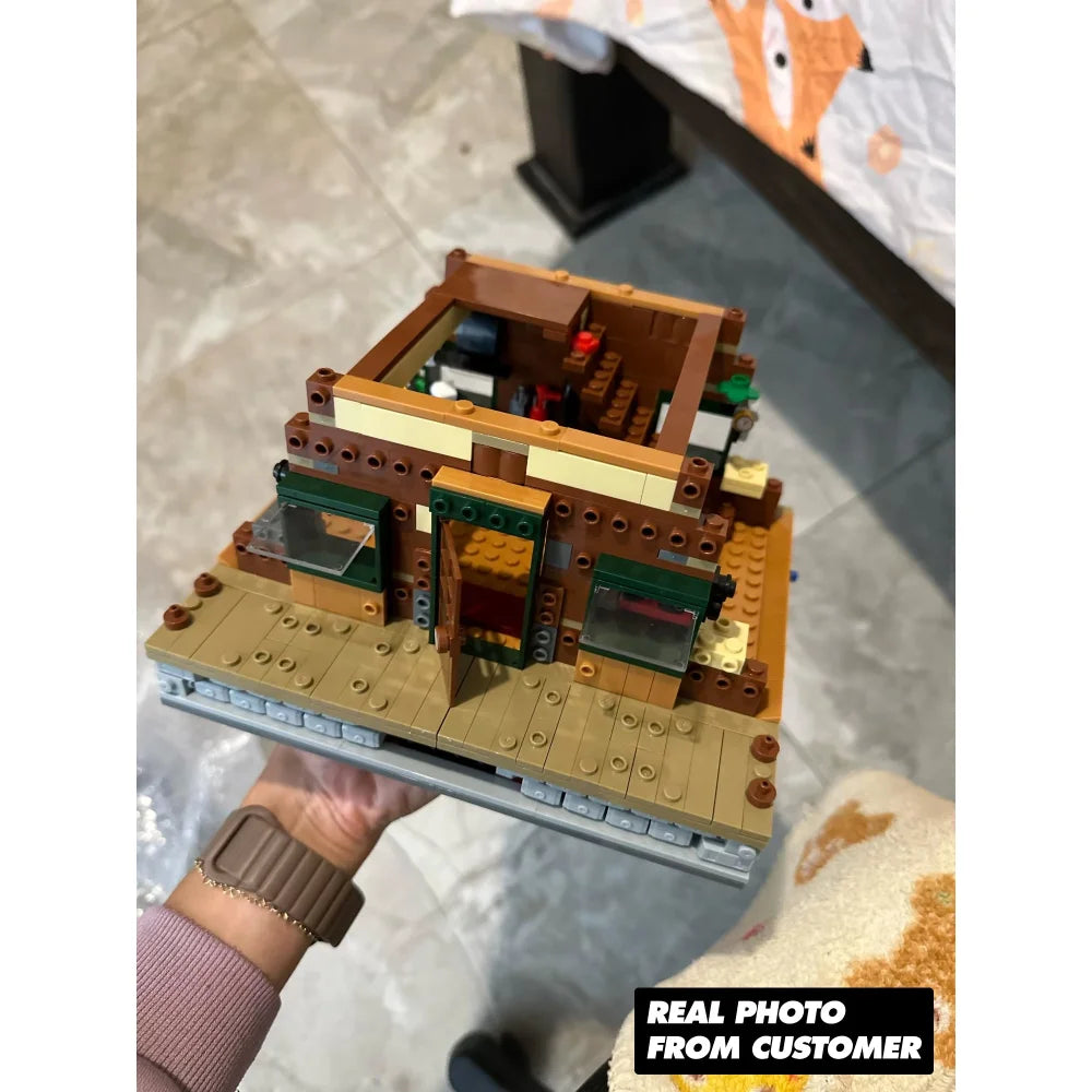 Ideas A Frame Cabin Forest House 2082PCS Building Blocks MOC Assembly Bricks A Frame Cabin Building Blocks