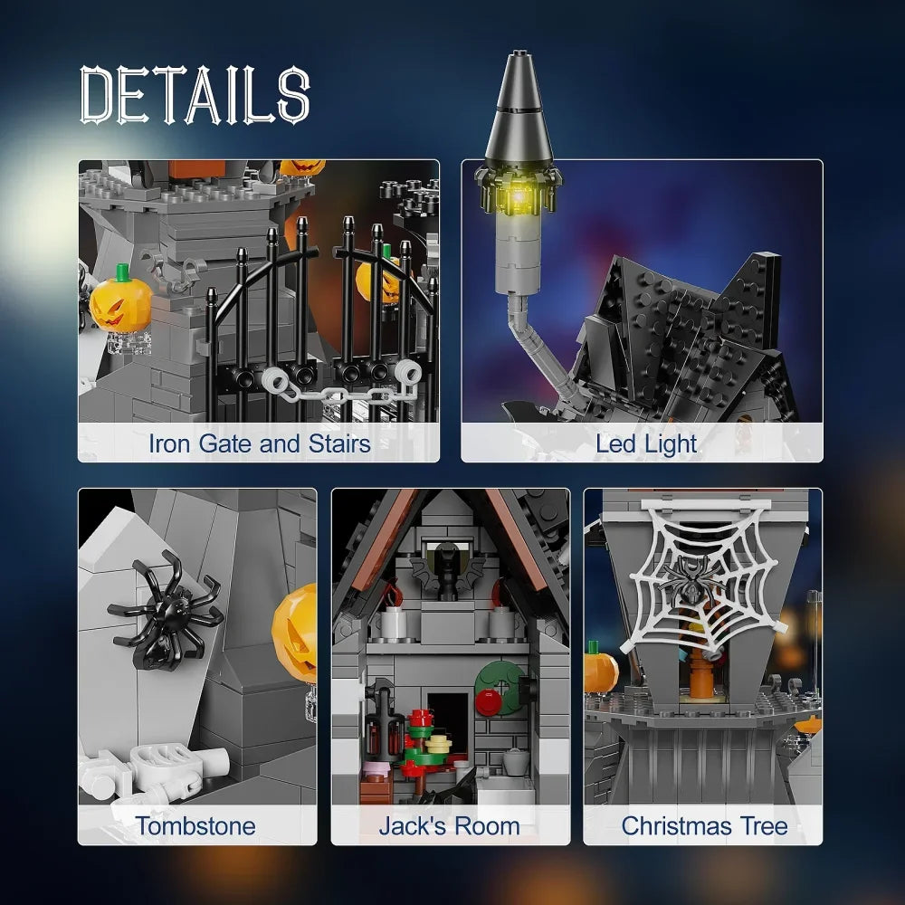 Jack Skellington’s House Building Blocks Nightmare Night Before Christmas Gift Jack Skellington’s House Building Blocks