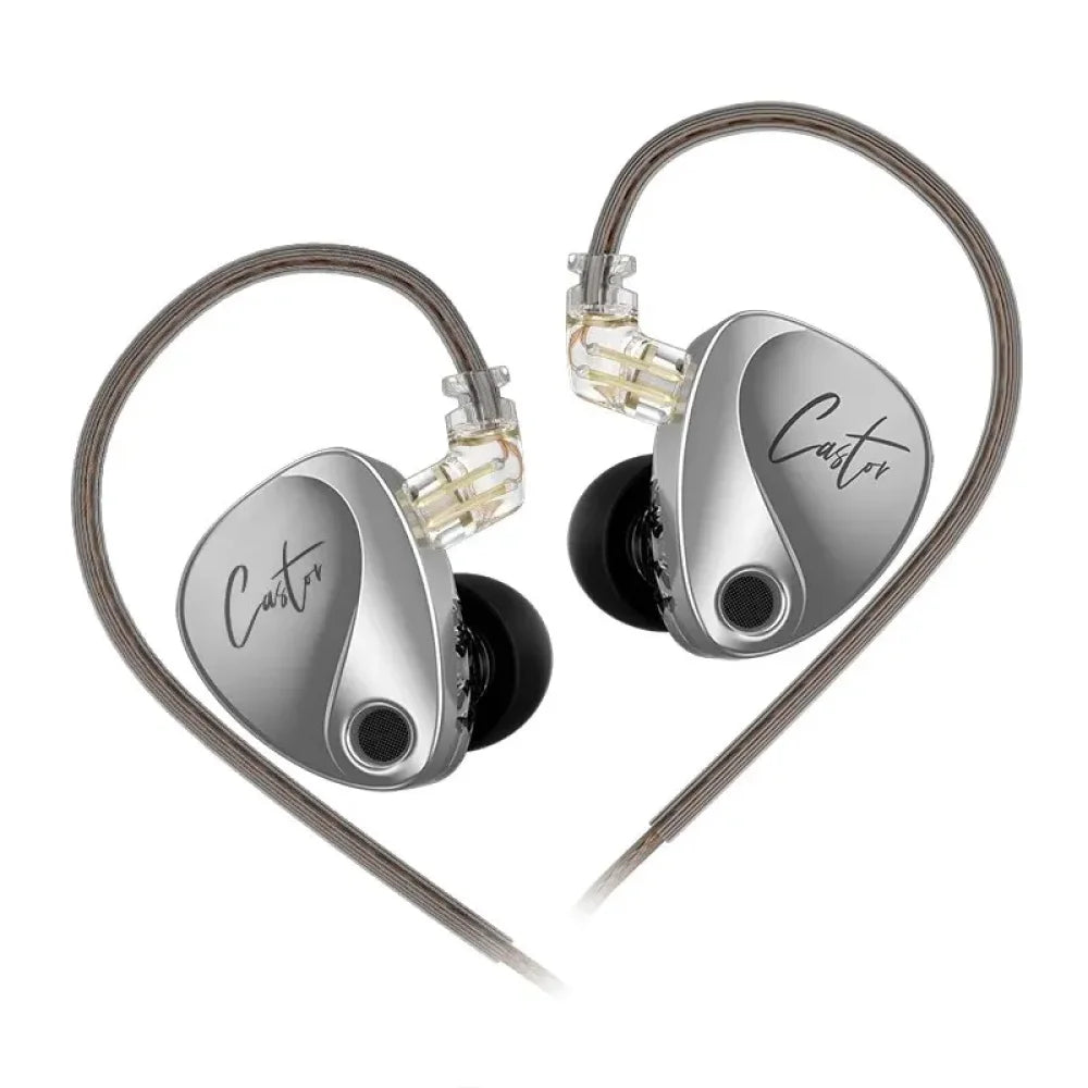 KZ Castor IEM In Ear Monitors Earphones with Dynamic Audio Tuning Improved Bass Harman - No Mic Headphones