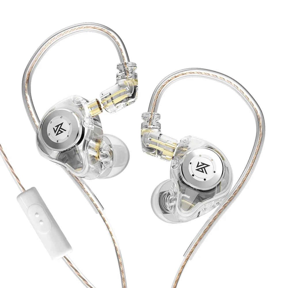 KZ EDX Pro In-Ear Stage Monitor Headphone Dual Magnetic Dynamic Unit Earphone Clear - Mic / KZ EDX Pro Headphones