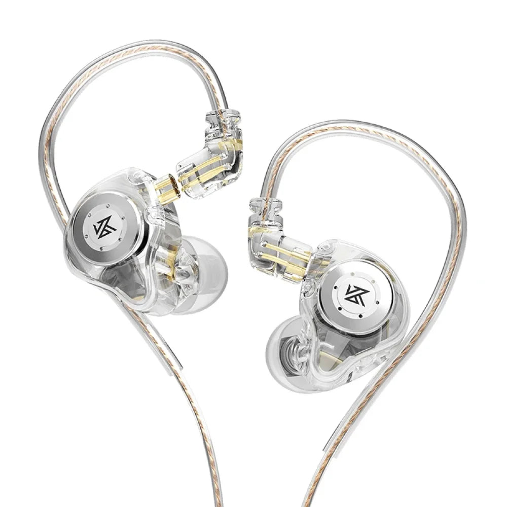 KZ EDX Pro In-Ear Stage Monitor Headphone Dual Magnetic Dynamic Unit Earphone Clear - No Mic / KZ EDX Pro Headphones