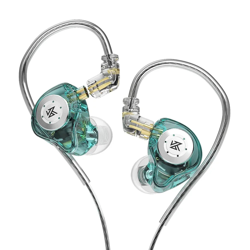 KZ EDX Pro In-Ear Stage Monitor Headphone Dual Magnetic Dynamic Unit Earphone Cyan - No Mic / KZ EDX Pro Headphones