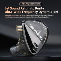 KZ X Angelears Libra Ultra-Wide Frequency Dynamic HiFi In-Ear Earphone IEMs Headphones