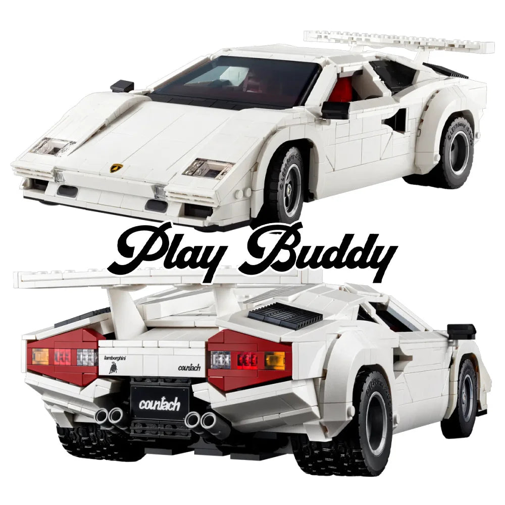 Lamborghini Countach 5000 Quattrovalvole (10337) 1506PCS Car Building Blocks Lamborghini Countach 5000 / 1506 Pieces