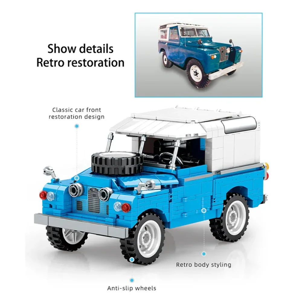Land Rover Defender S2 721PCS Building Block Set Off Road Classic Car Bricks Land Rover Defender S2 Building Blocks