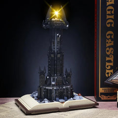 LOTR Barad Dur Black Tower Lights Up Sauron Magic Book Building Blocks 969PCS Building Blocks