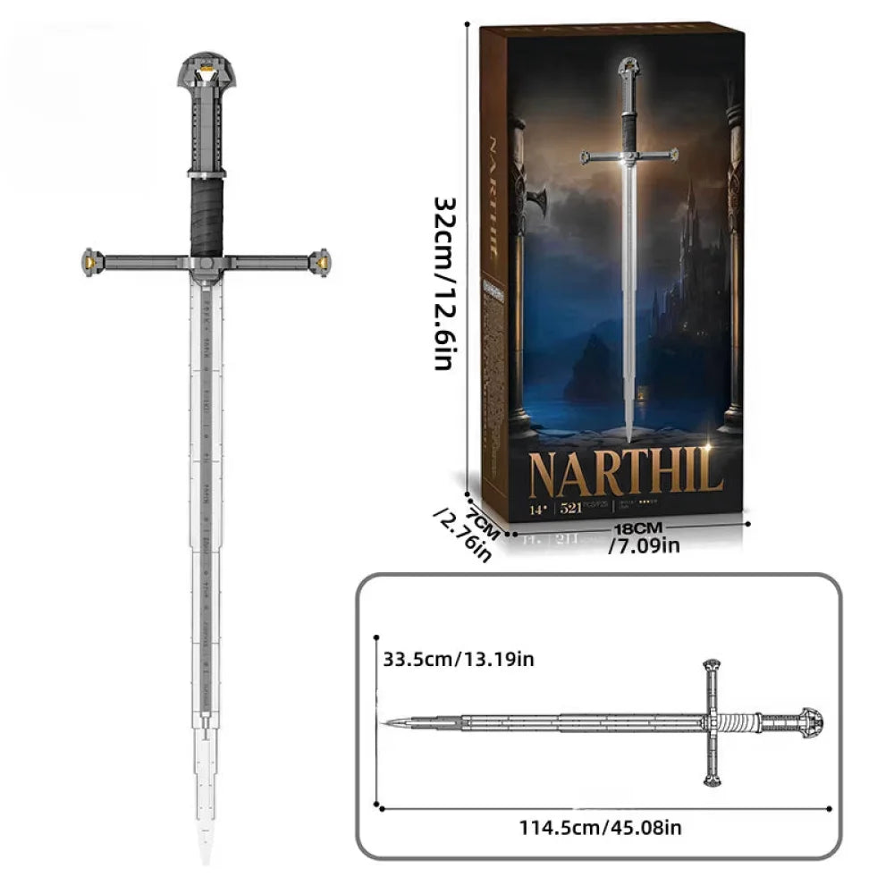 LOTR Lord Of The Rings Sword Building Blocks Set 115cm Weapon Model Kit Gift Building Blocks