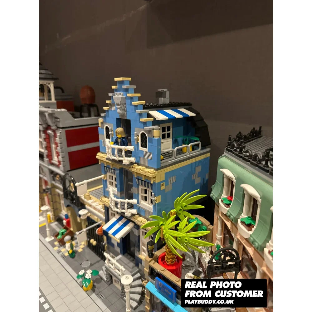 Market Street Creator Building Blocks 1250PCS w/ 3 Figures (10190) ABS Kit Market Street / 1250 Pieces Building Blocks