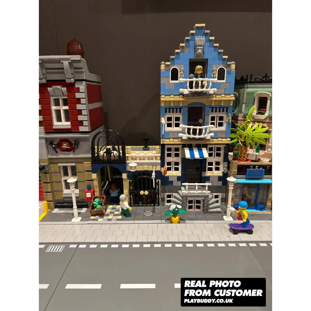 Market Street Creator Building Blocks 1250PCS w/ 3 Figures (10190) ABS Kit Market Street / 1250 Pieces Building Blocks