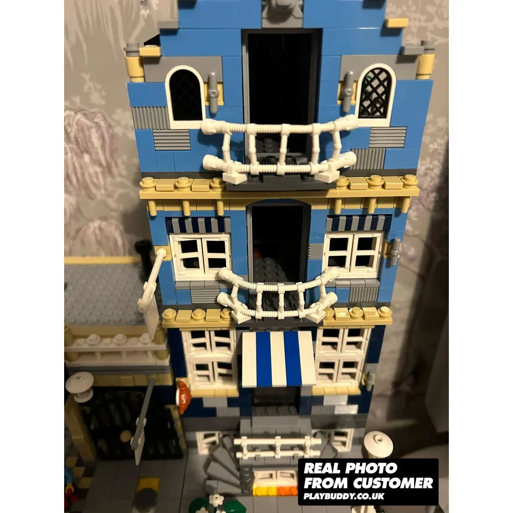 Market Street Creator Building Blocks 1250PCS w/ 3 Figures (10190) ABS Kit Market Street / 1250 Pieces Building Blocks