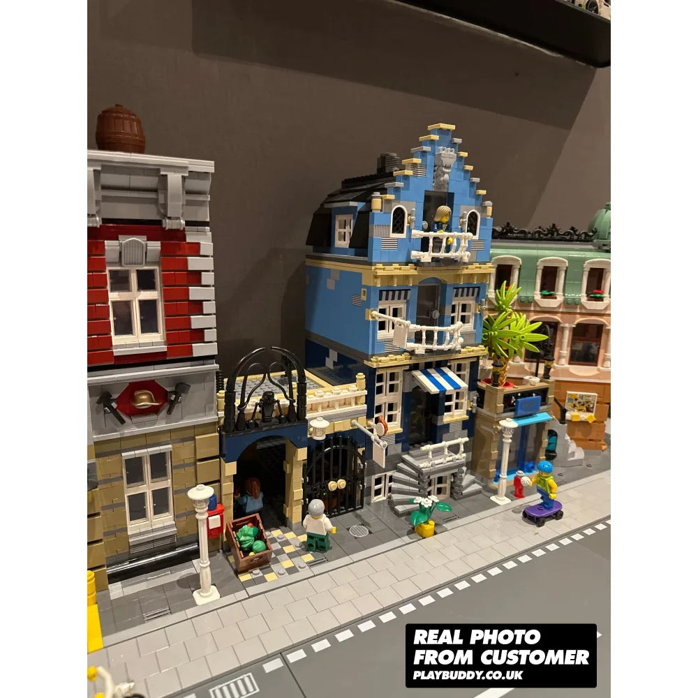 Market Street Creator Building Blocks 1250PCS w/ 3 Figures (10190) ABS Kit Market Street / 1250 Pieces Building Blocks