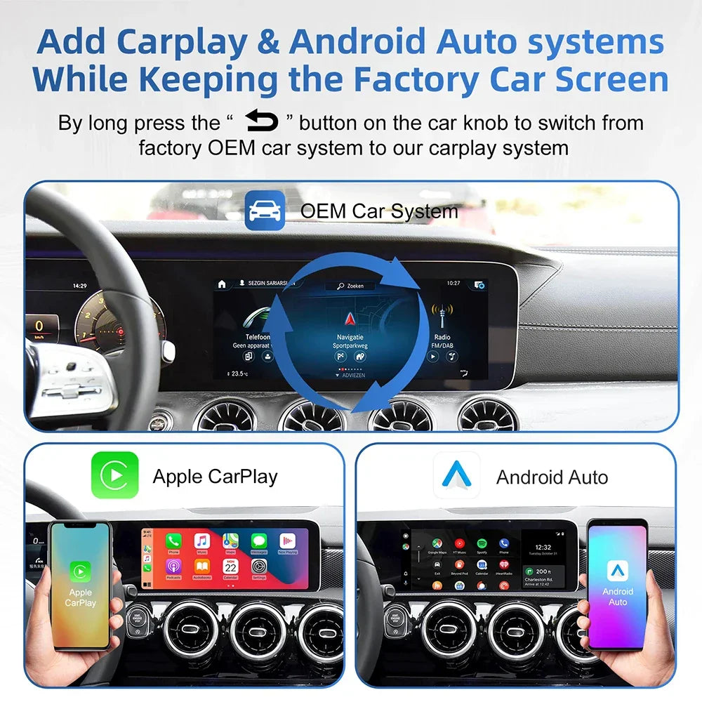 Mercedes Benz 2019+ NTG 6.0 MBUX Apple CarPlay & Android Auto Media Box NTG6.0 Apple CarPlay & Android Auto
