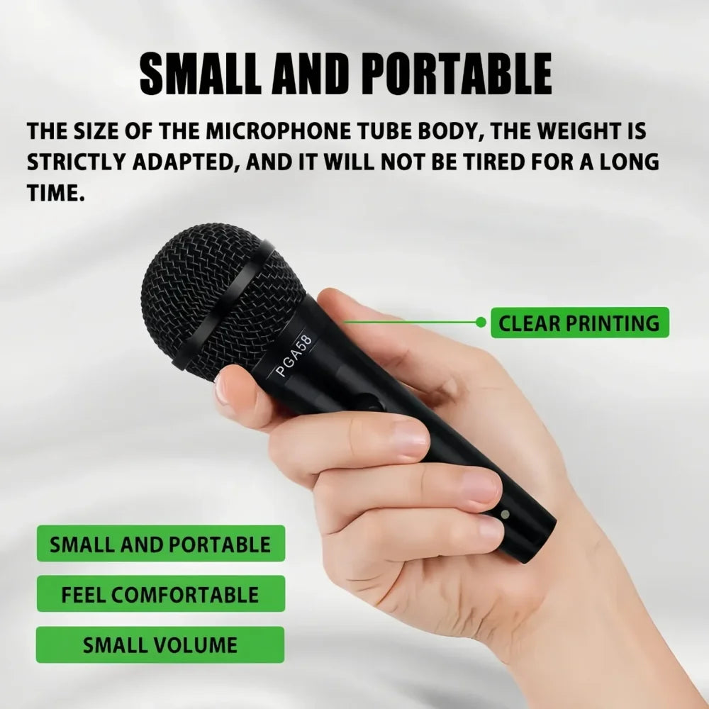 Metal PGA58 Cardioid Dynamic Microphone For Stage Singing Professional Wired Mic PGA58 Microphone