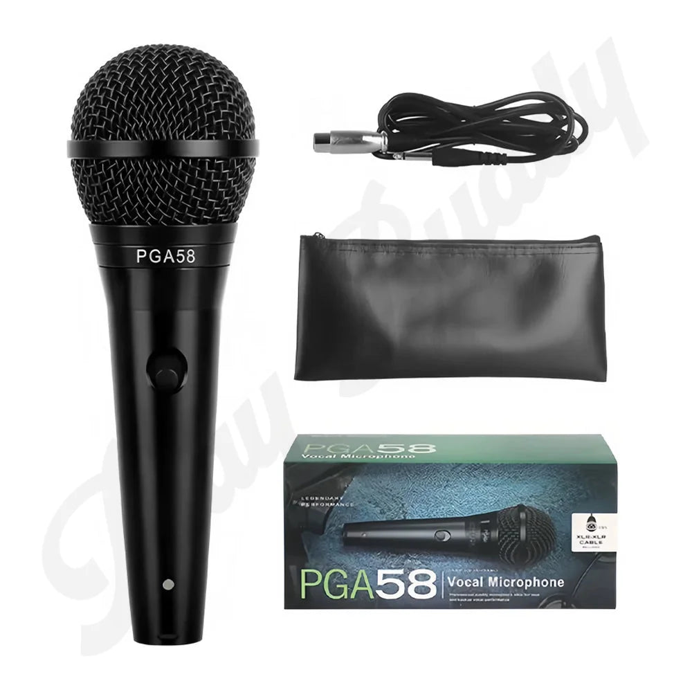 Metal PGA58 Cardioid Dynamic Microphone For Stage Singing Professional Wired Mic PGA58 Microphone