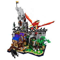 MOC Dungeons & Dragons Red Dragons Tale Building Blocks w/ Toys 3745PCS Red Dragons Tale Building Blocks