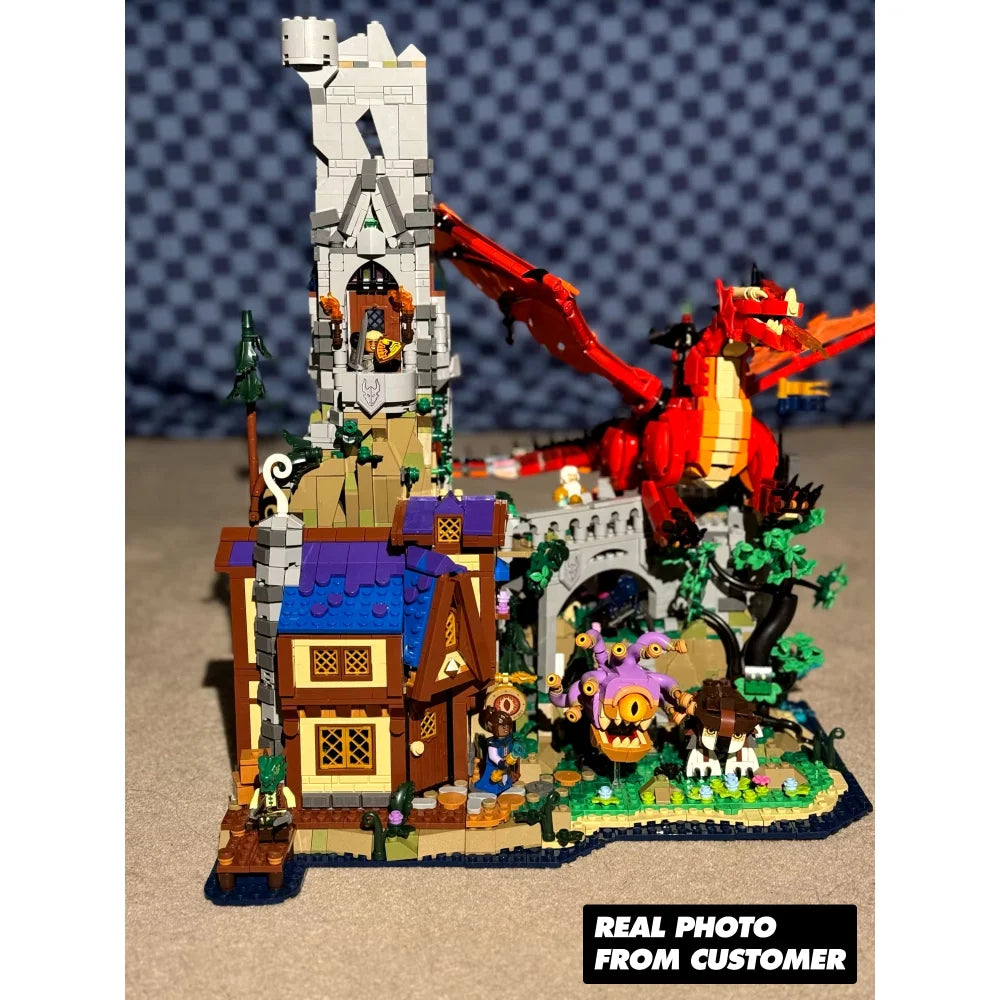 MOC Dungeons & Dragons Red Dragons Tale Building Blocks w/ Toys 3745PCS Red Dragons Tale Building Blocks