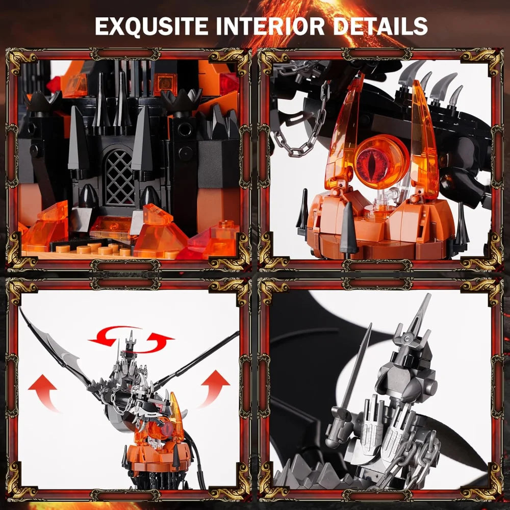 MOC Idea Barad Dur Dark Tower Building Block Sets Lord Rings Model Bricks 997PCS Building Blocks