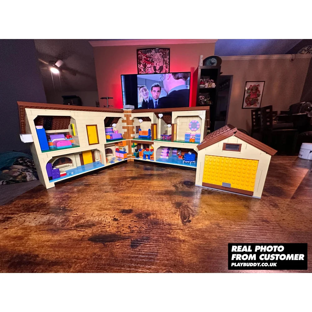 MOC The Simpsons House 2523PCS Building Blocks Assembly Bricks w/ 6 Figures The Simpsons House Building Blocks
