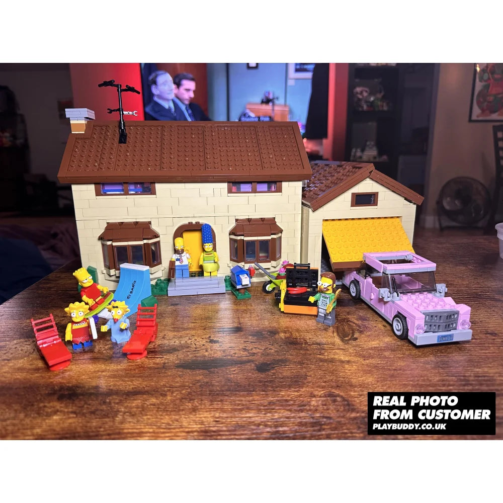 MOC The Simpsons House 2523PCS Building Blocks Assembly Bricks w/ 6 Figures The Simpsons House Building Blocks