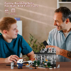 MOC Town Halloween Michael Myers with House Figure 586PCS Building Block Boxed Michael Myers with House Building Blocks