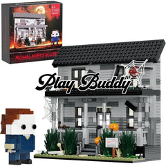 MOC Town Halloween Michael Myers with House Figure 586PCS Building Block Boxed Michael Myers with House Building Blocks