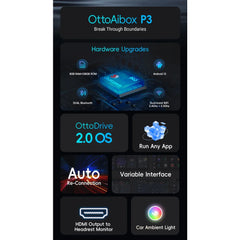 Ottocast ALL-IN-1 HDMI AI Box Wireless CarPlay & Android Auto Netflix YouTube Ottocast P3 / Yes Apple CarPlay & Android