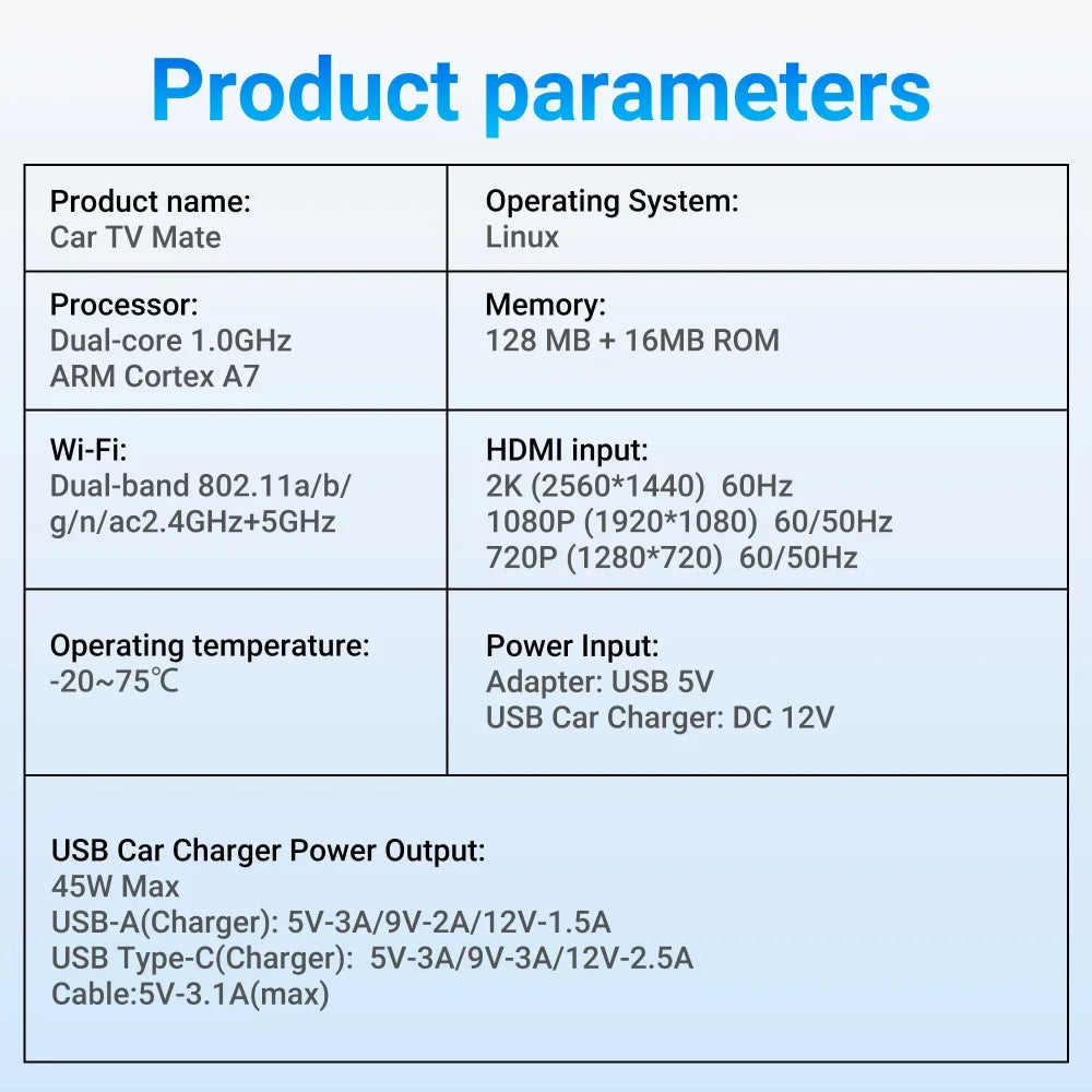 Ottocast Car TV Mate Car Infotainment HDMI Adapter & Wireless CarPlay Adapter Apple CarPlay & Android Auto