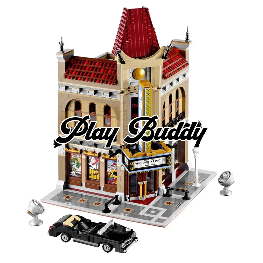 Palace Cinema Creator Building Blocks 2194PCS w/ 5 Figures (10232) ABS Kit Palace Cinema / 2194 Pieces Building Blocks
